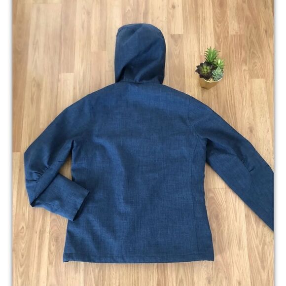 WOOLRICH 15131 Majolica Blue Heather Hooded Full Zip Jacket Womens SIZE SMALL - Picture 9 of 11